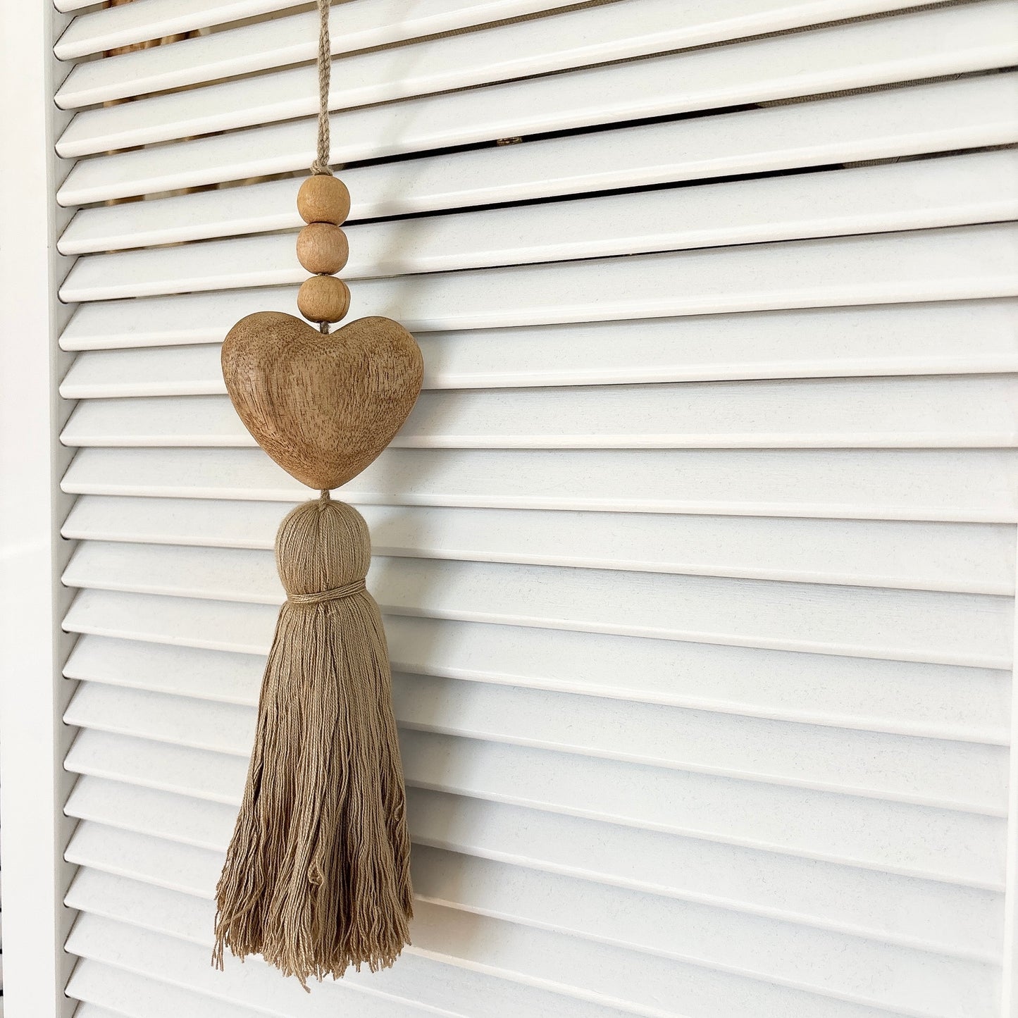 hazel heart tassel