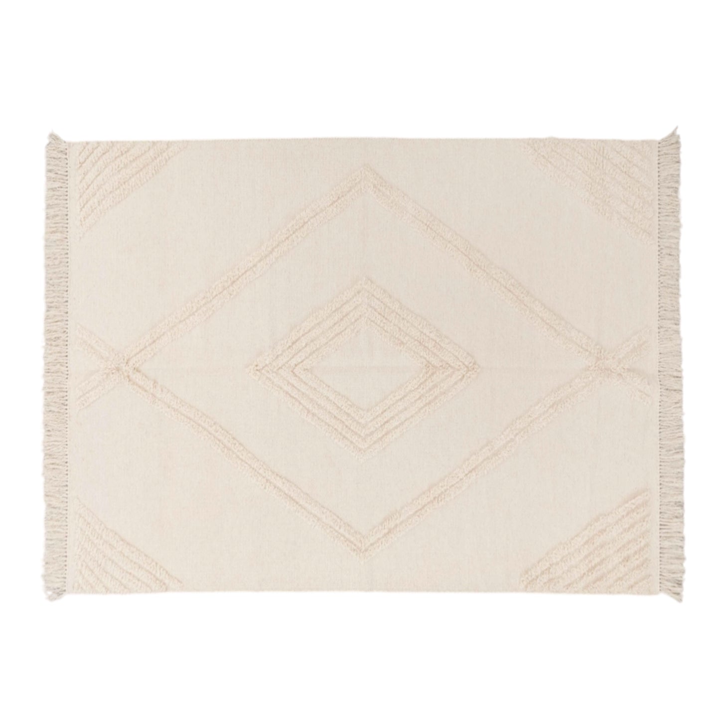 white wool moroccan rug