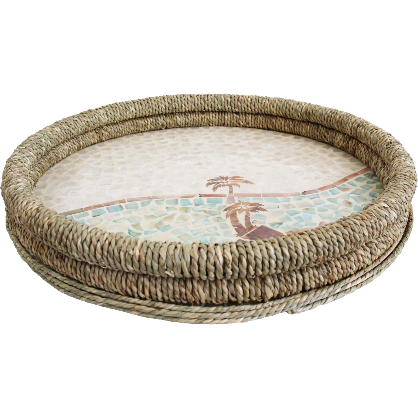 palm shell seagrass tray