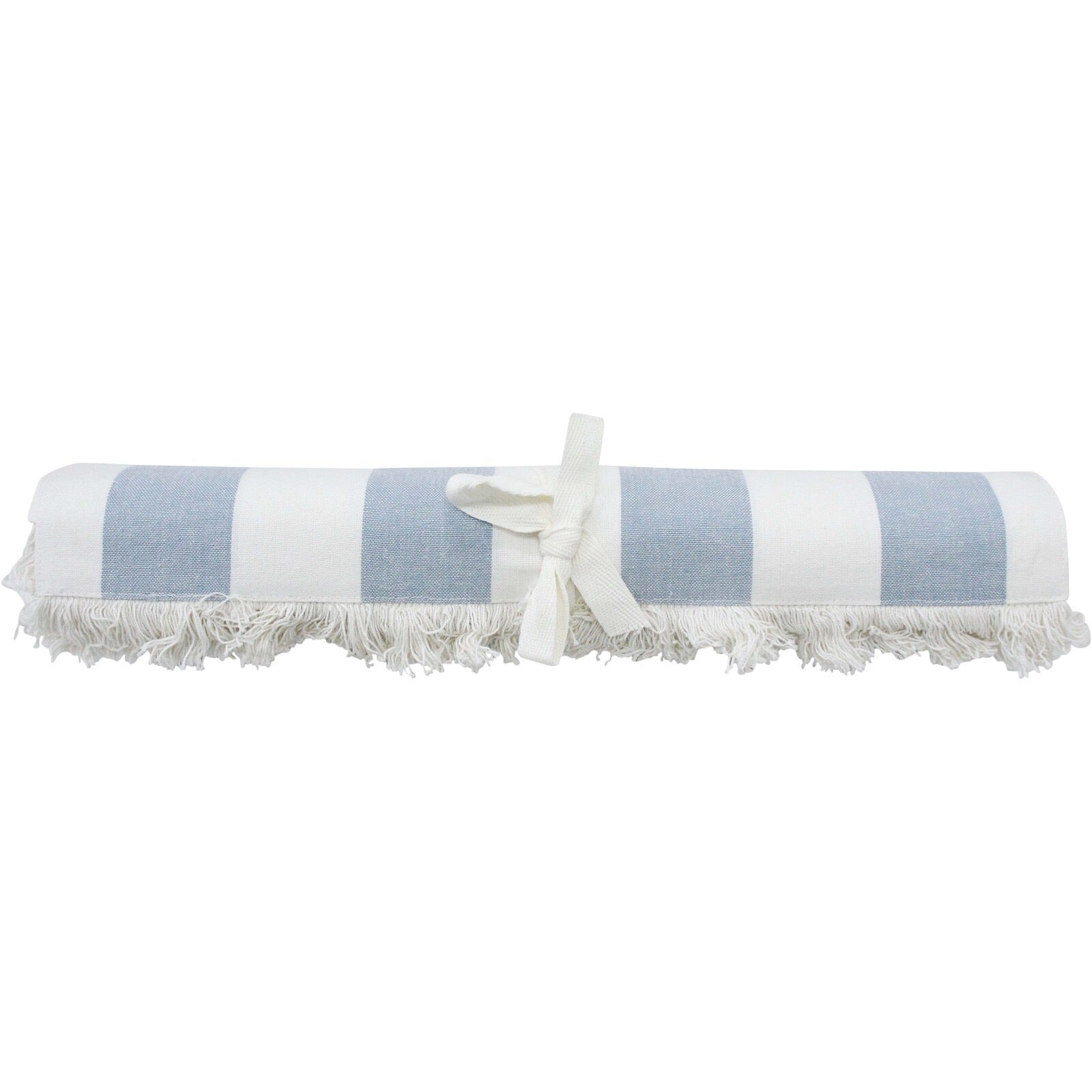 table runner chambray stripe