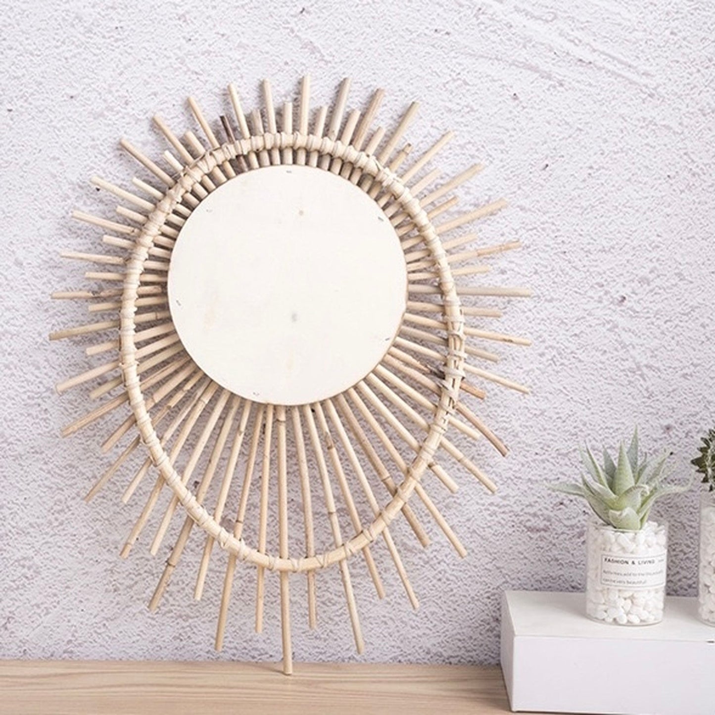 rattan boheme mirror