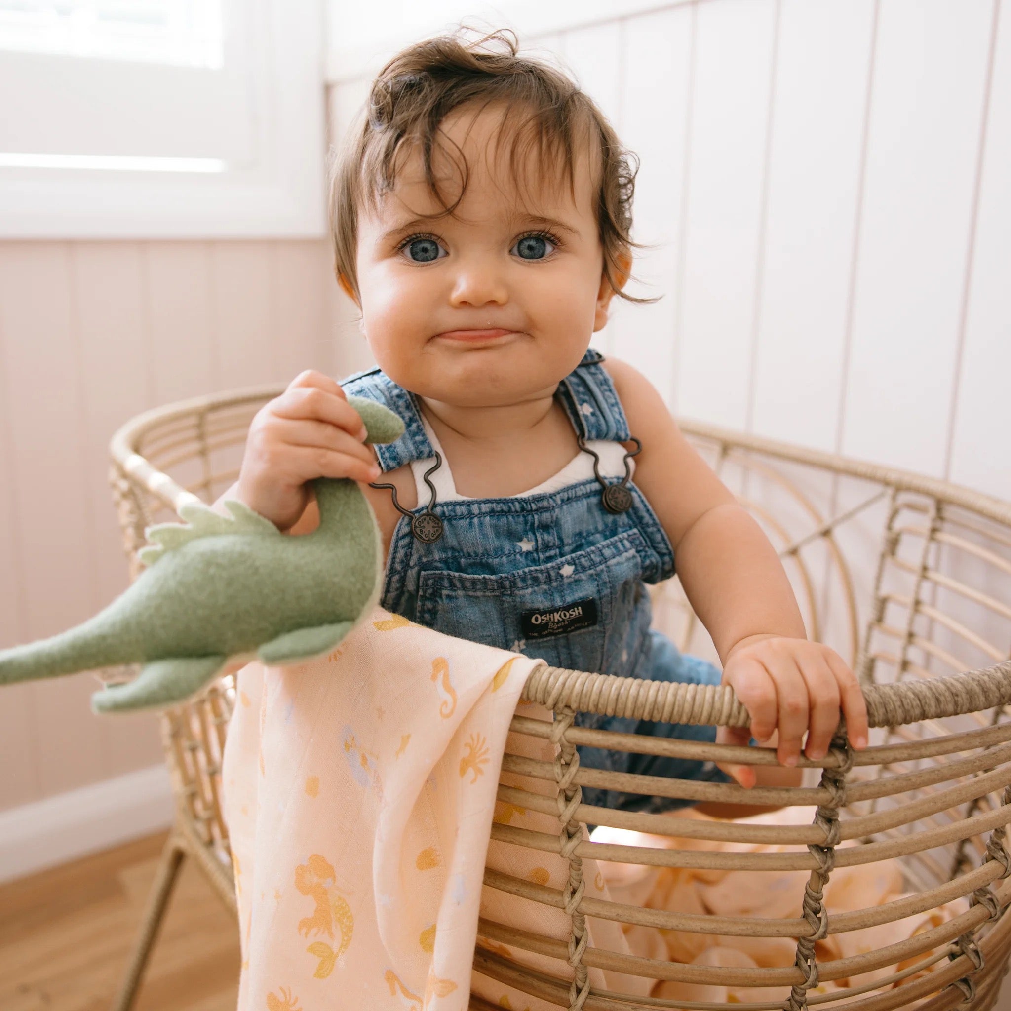 【即納可】mermaids organic muslin wrap swaddle