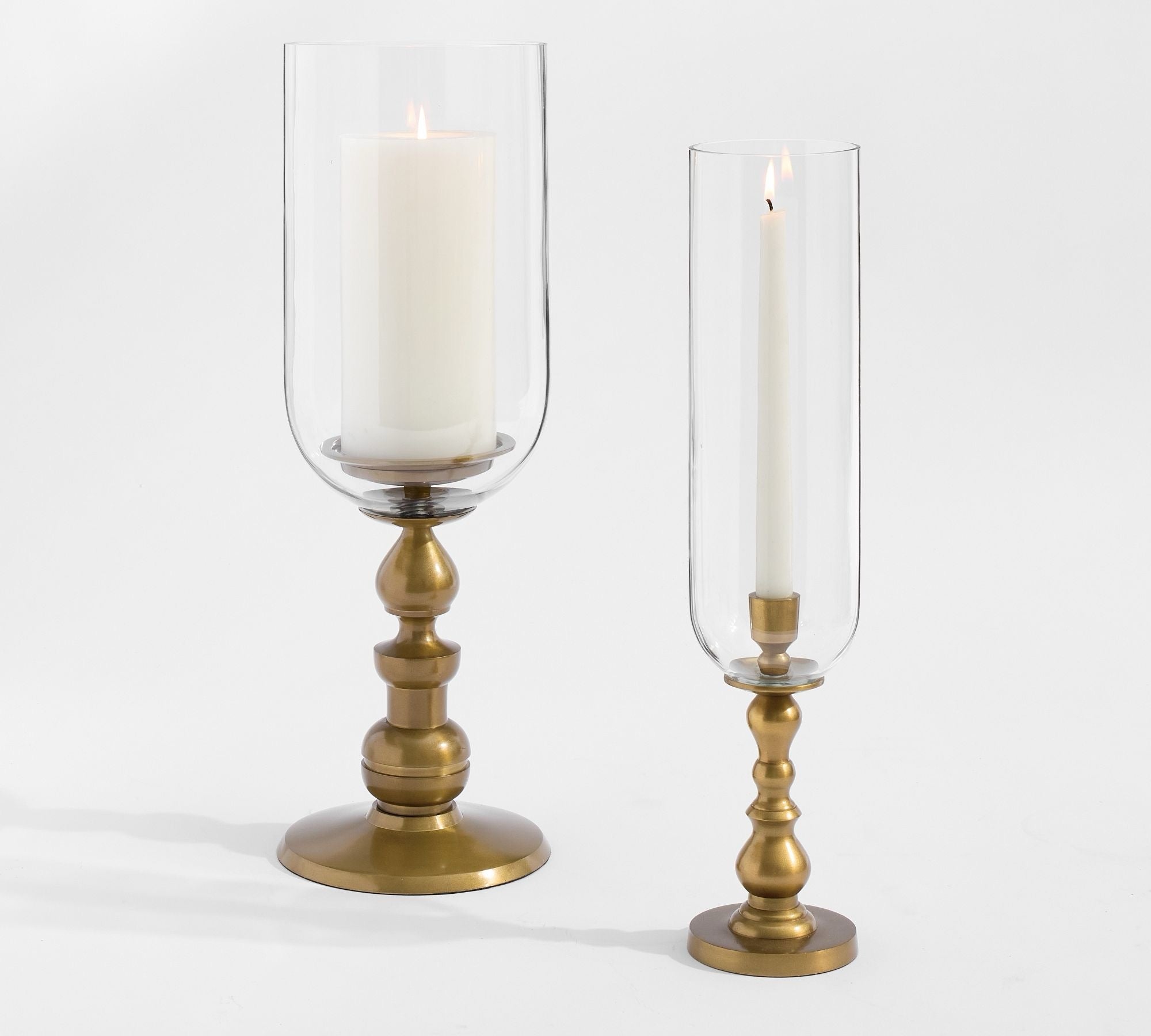 napa brass hurricane candle holder