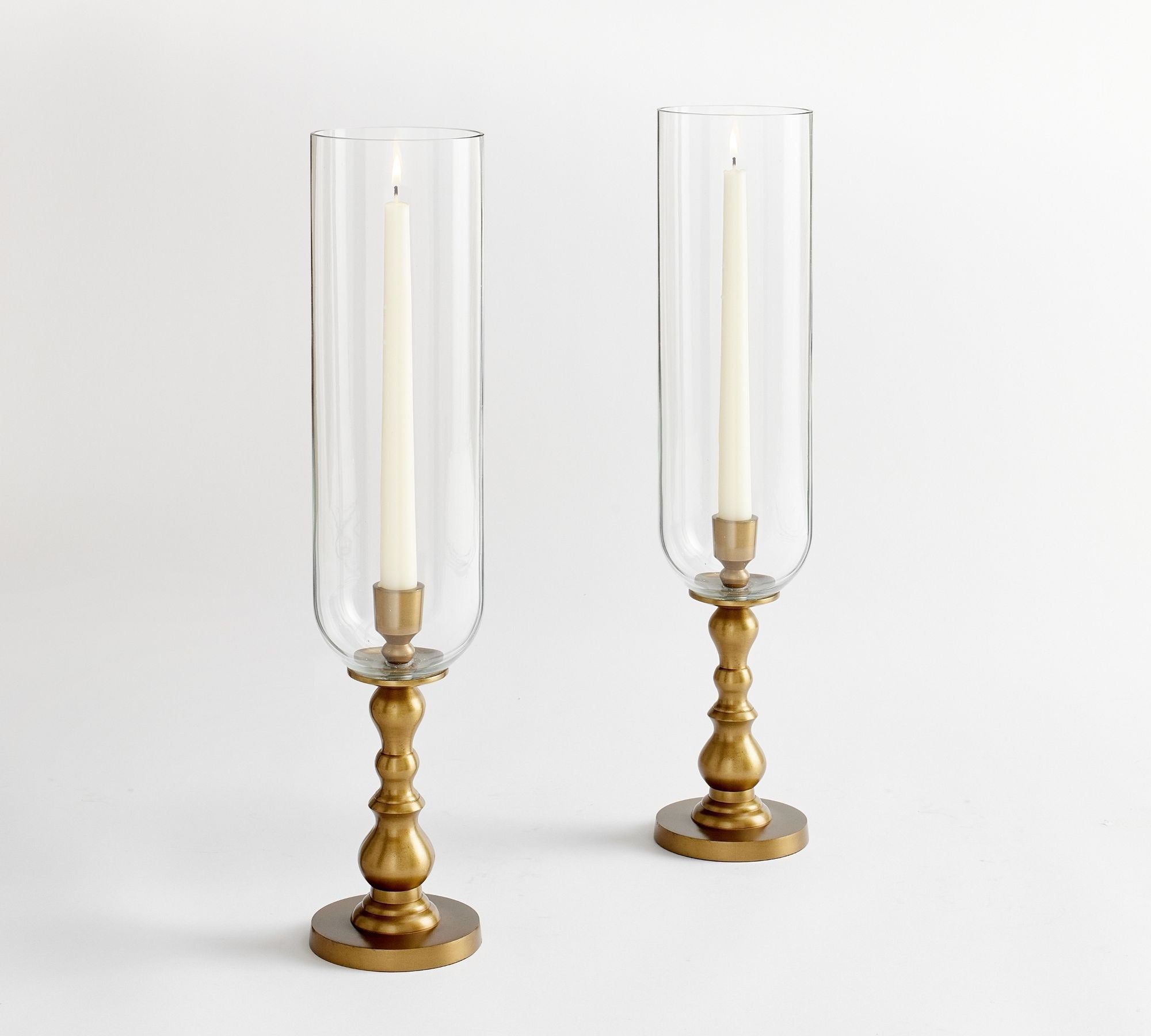 napa brass hurricane candle holder