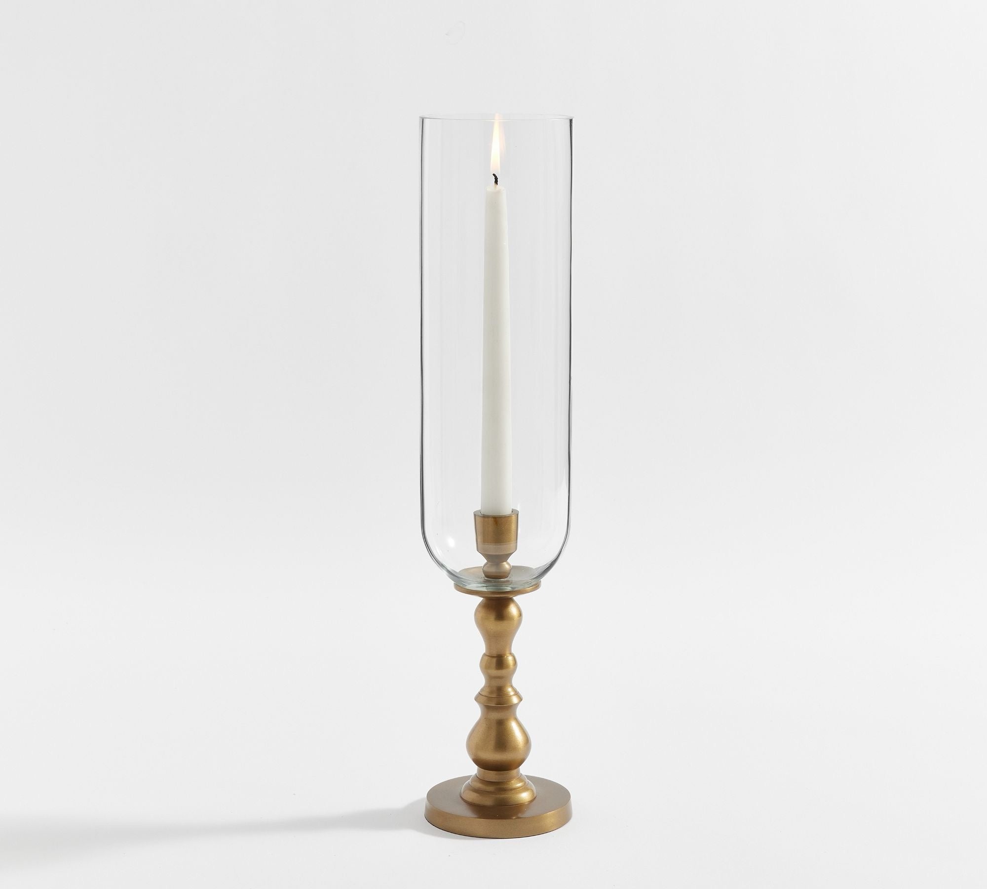 napa brass hurricane candle holder