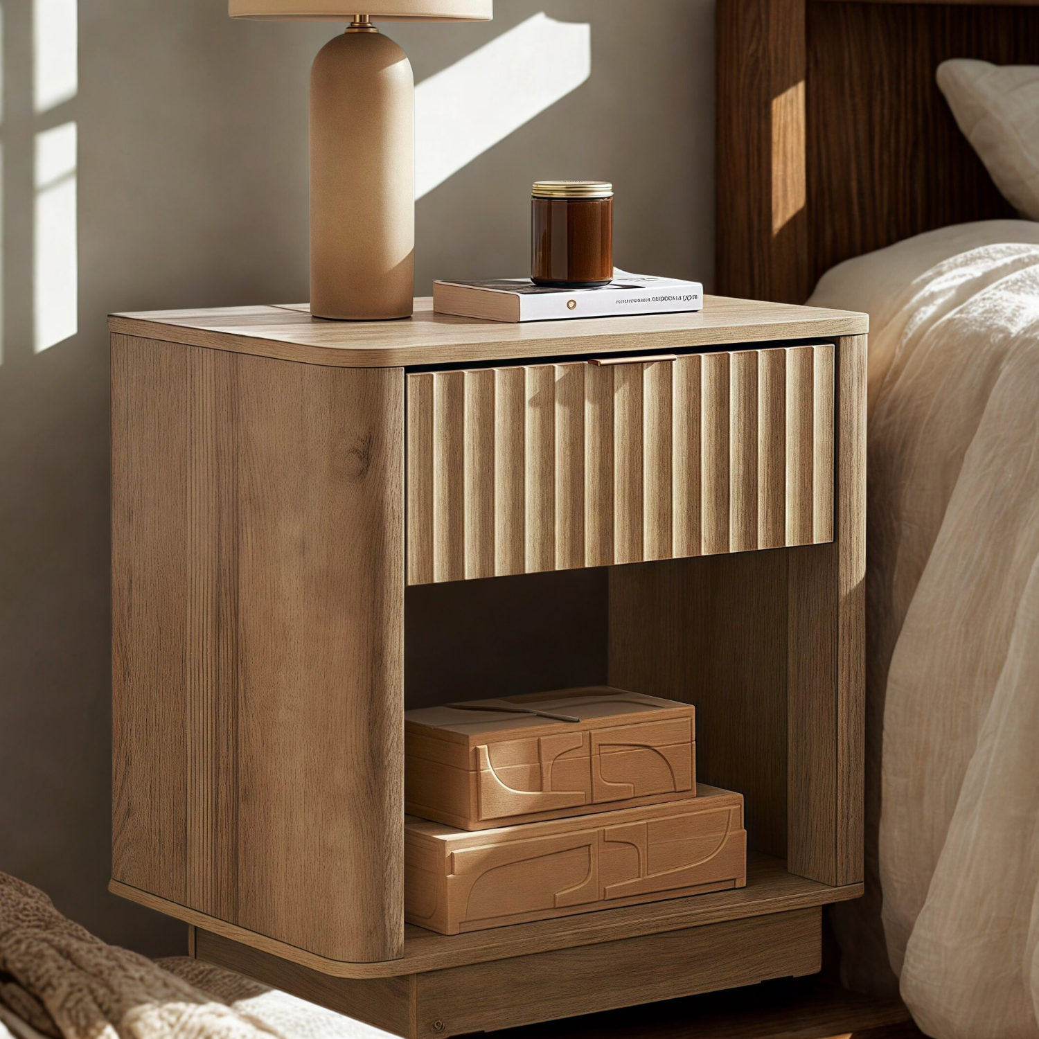 modern grove bedside table