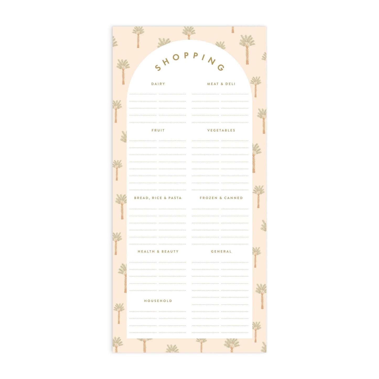 tiny palms dl shopping list magnet notepad