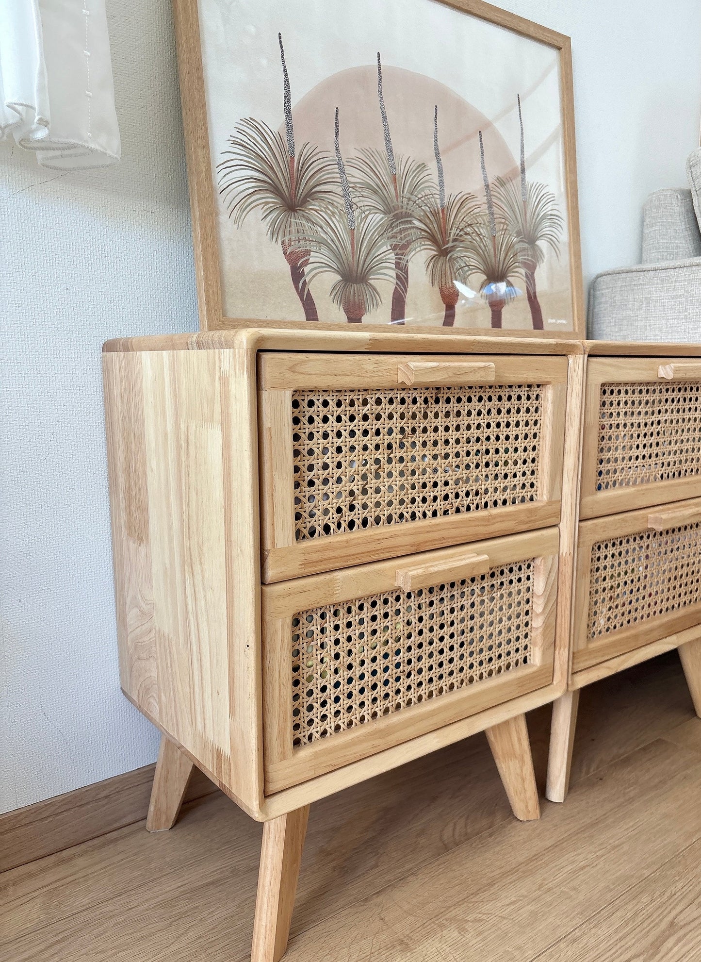 natural wood cabinet
