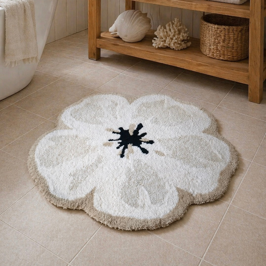 floral shag area rug