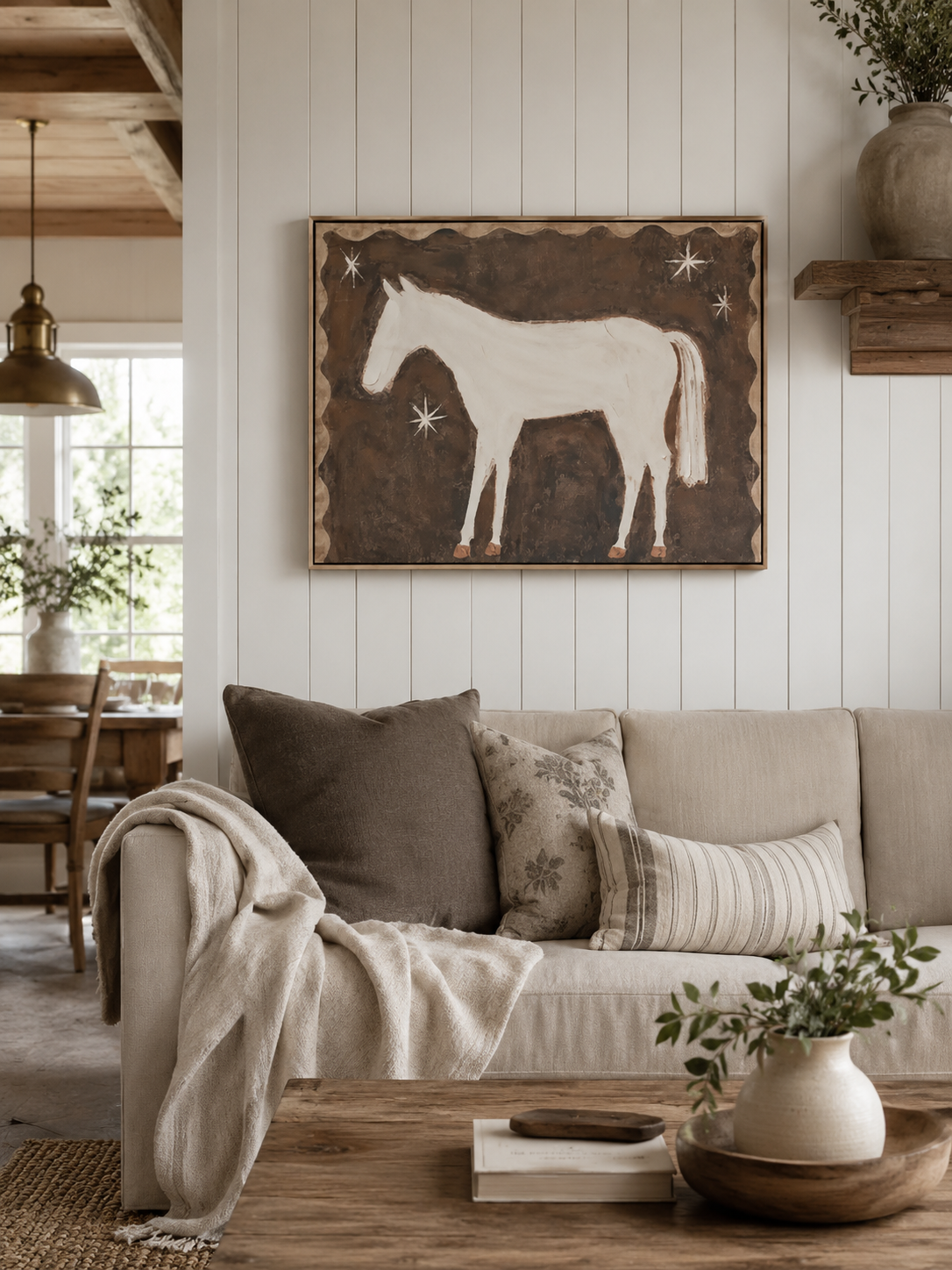 pony ash frame oil canvas