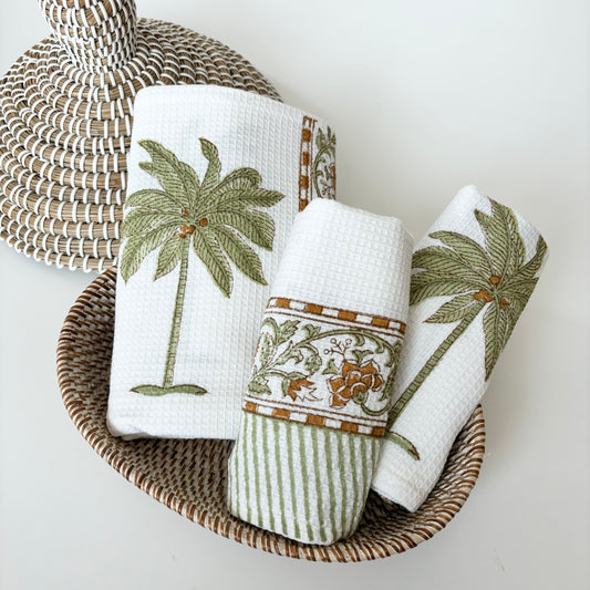 palm hand block towel