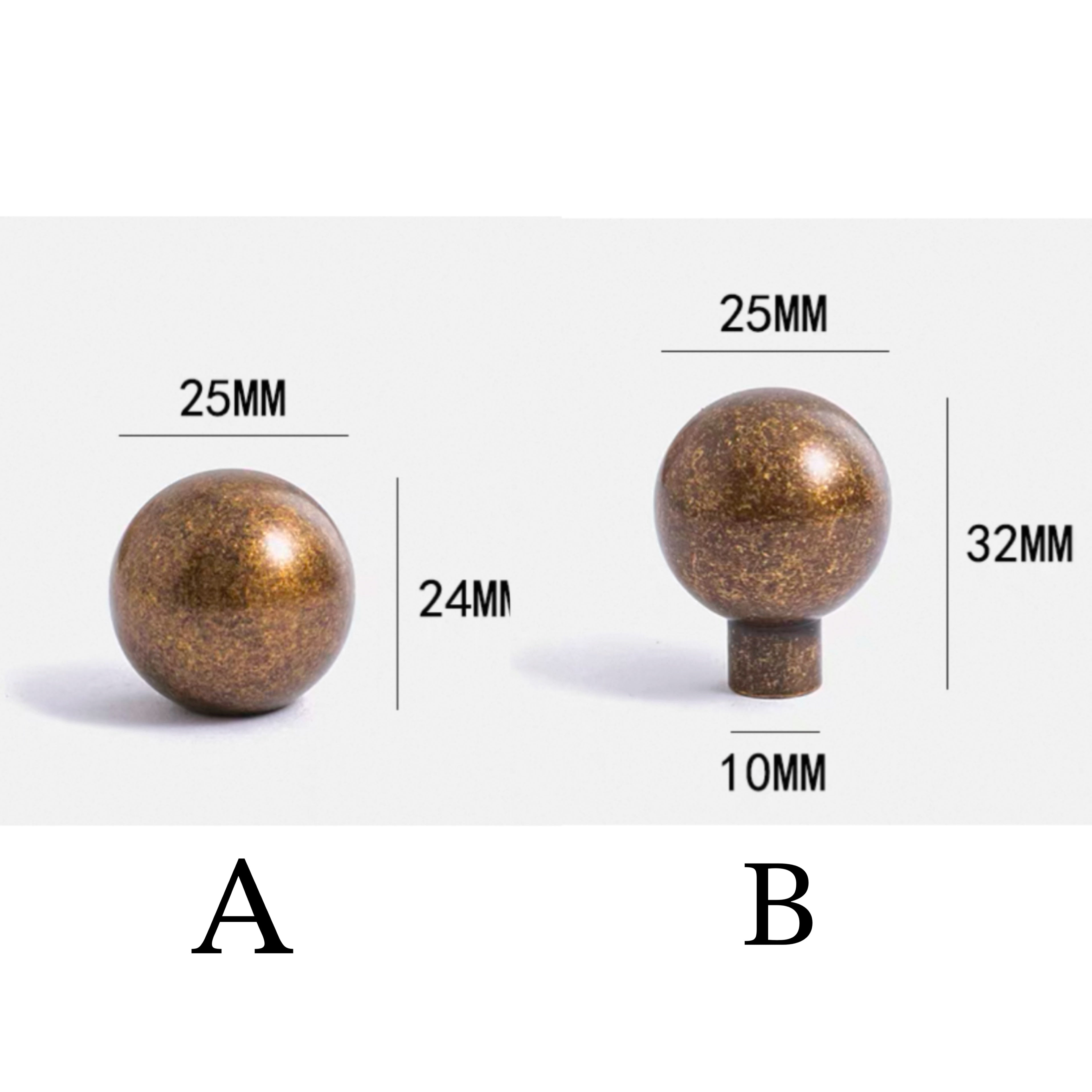 rétro brass knob
