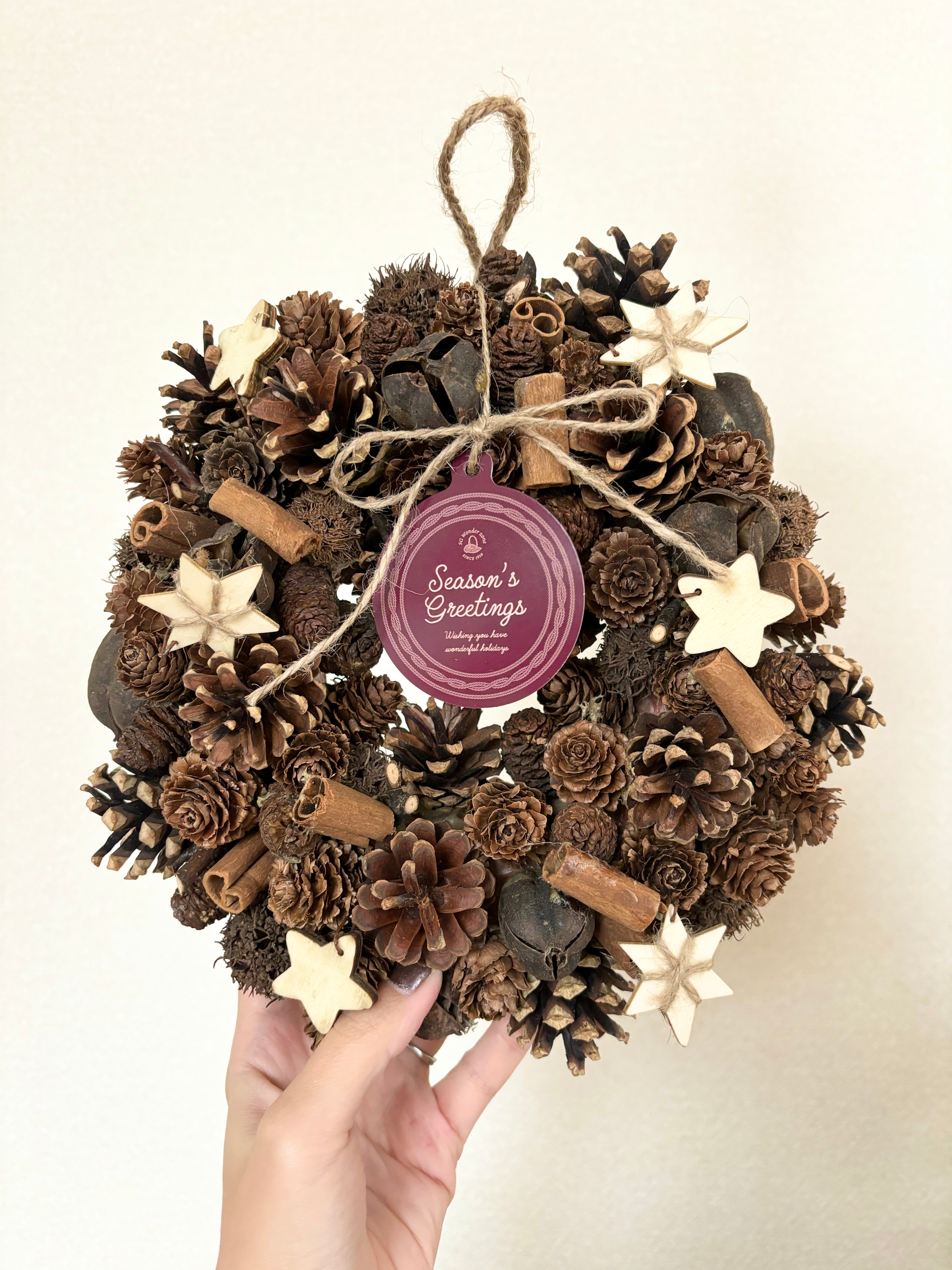 [即納可] pinecone Christmas wreathe
