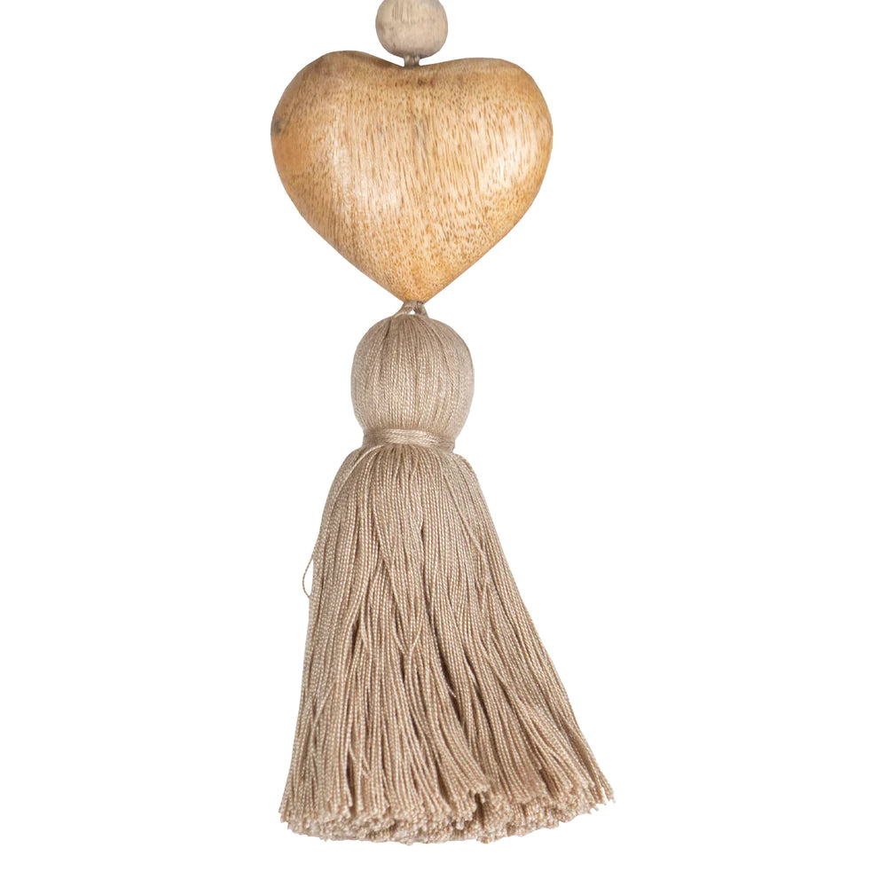 hazel heart tassel