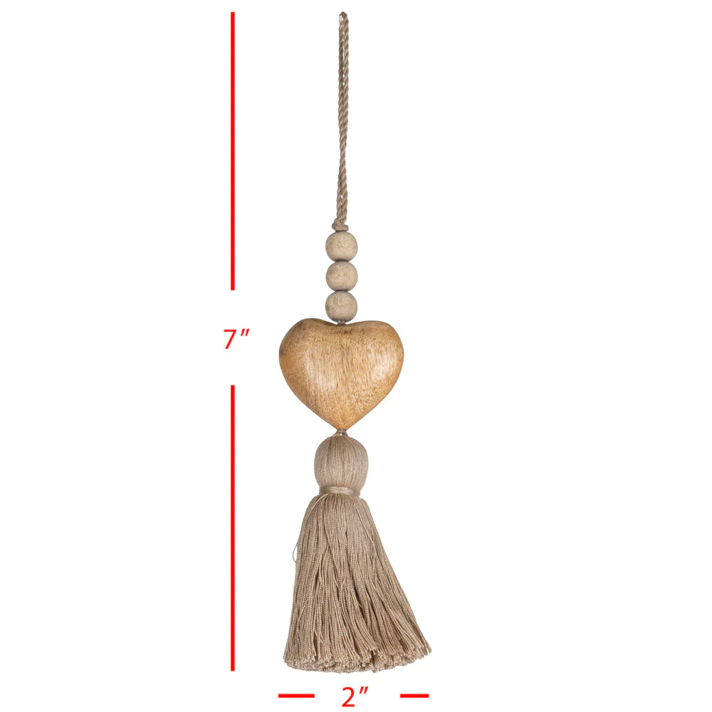 hazel heart tassel