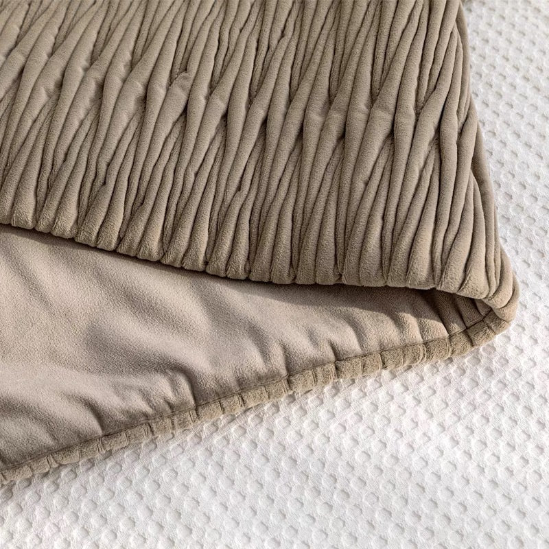 gathered bed throw