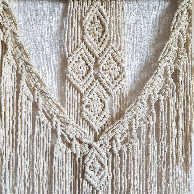 wide wood boho hanging