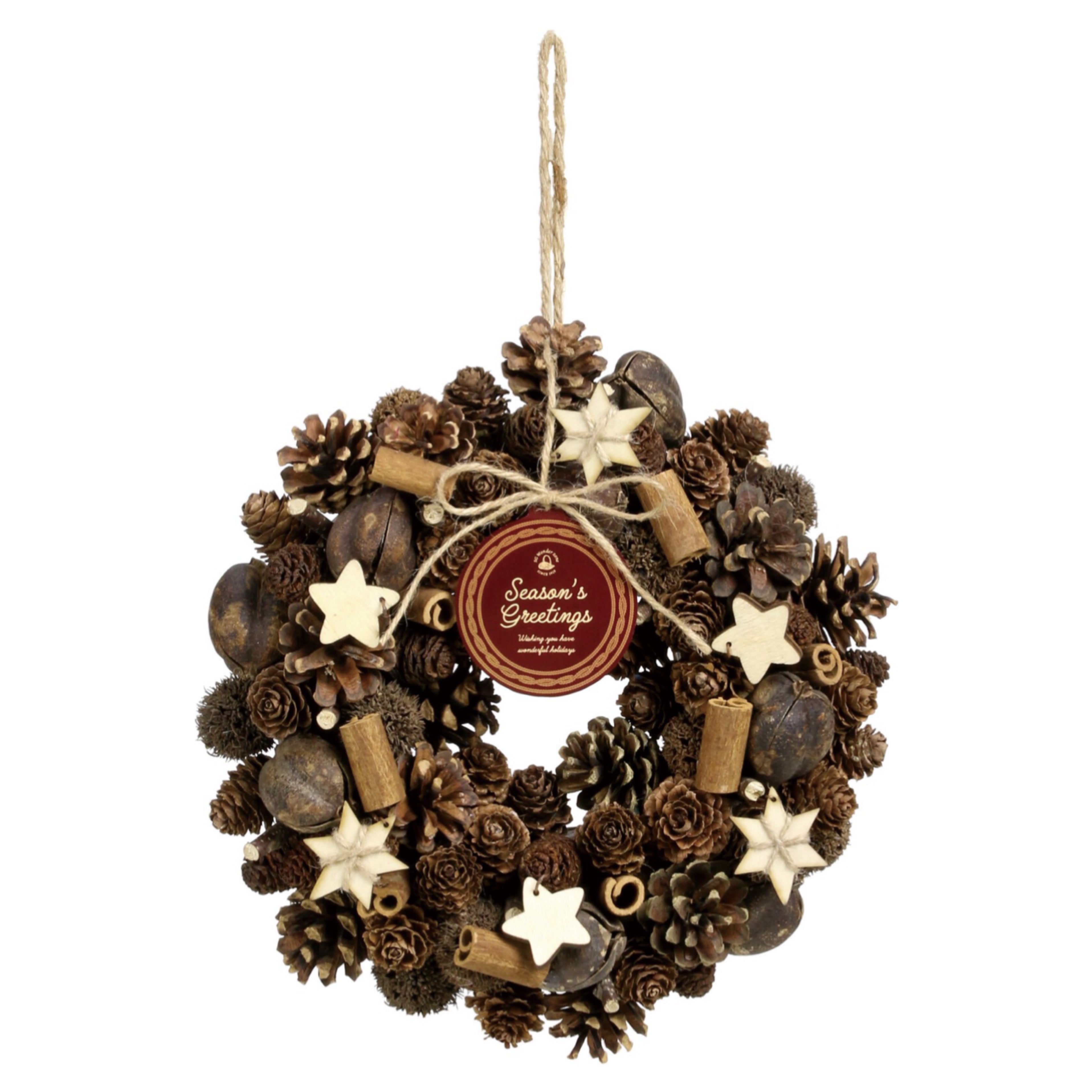 [即納可] pinecone Christmas wreathe