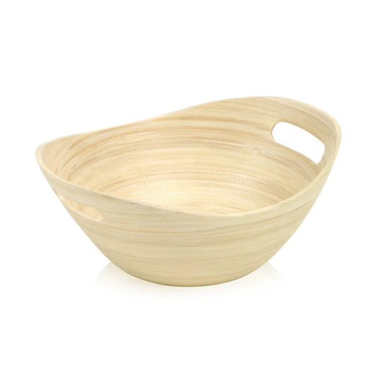 bamboo kuchen style oval bowl