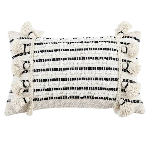 striped braided cushion cover
