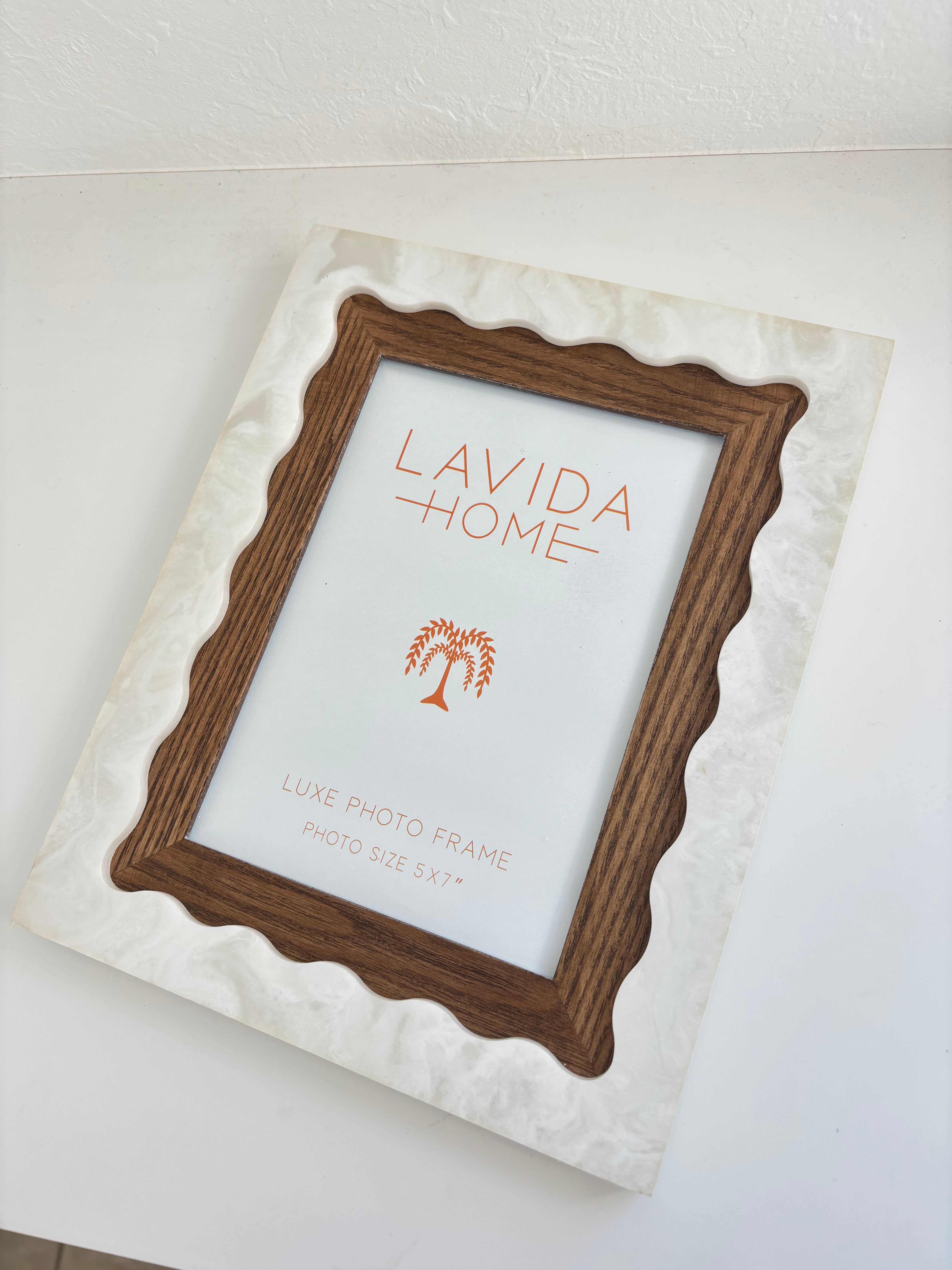 【即納】scallop wood frame