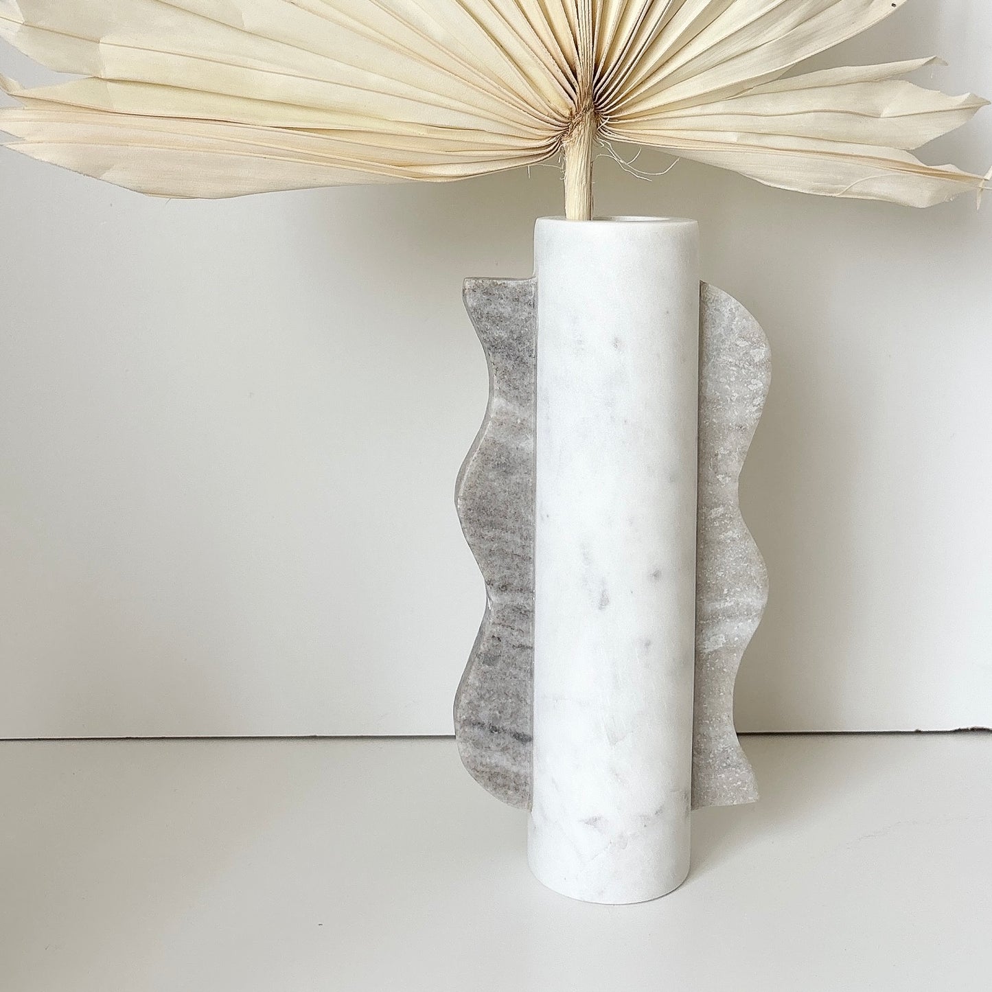 wavelength marble vase