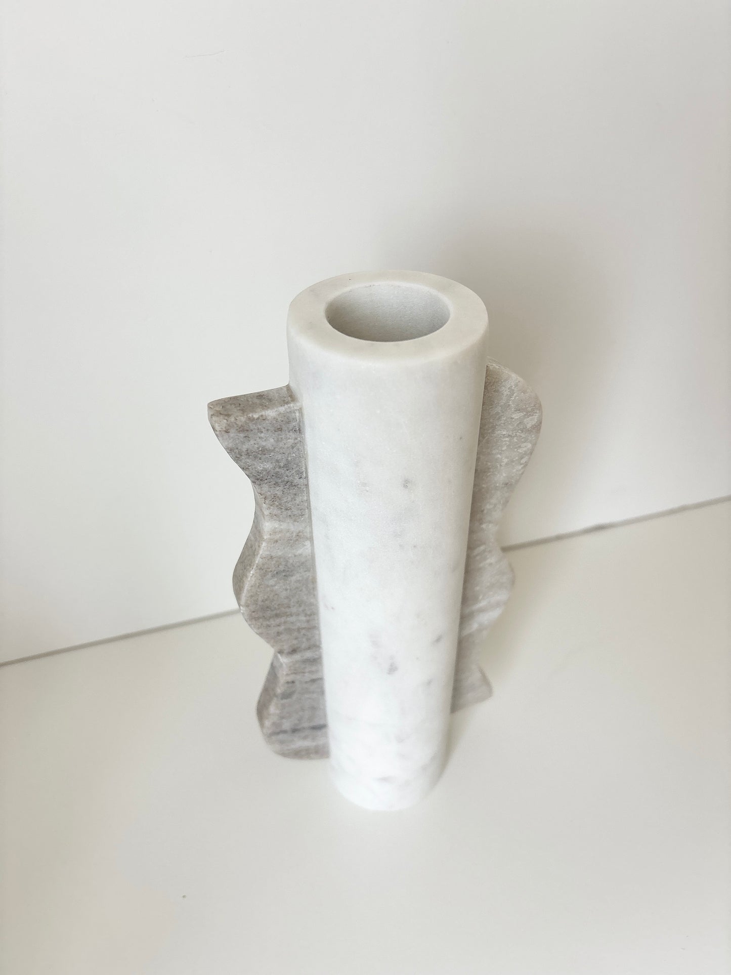 wavelength marble vase