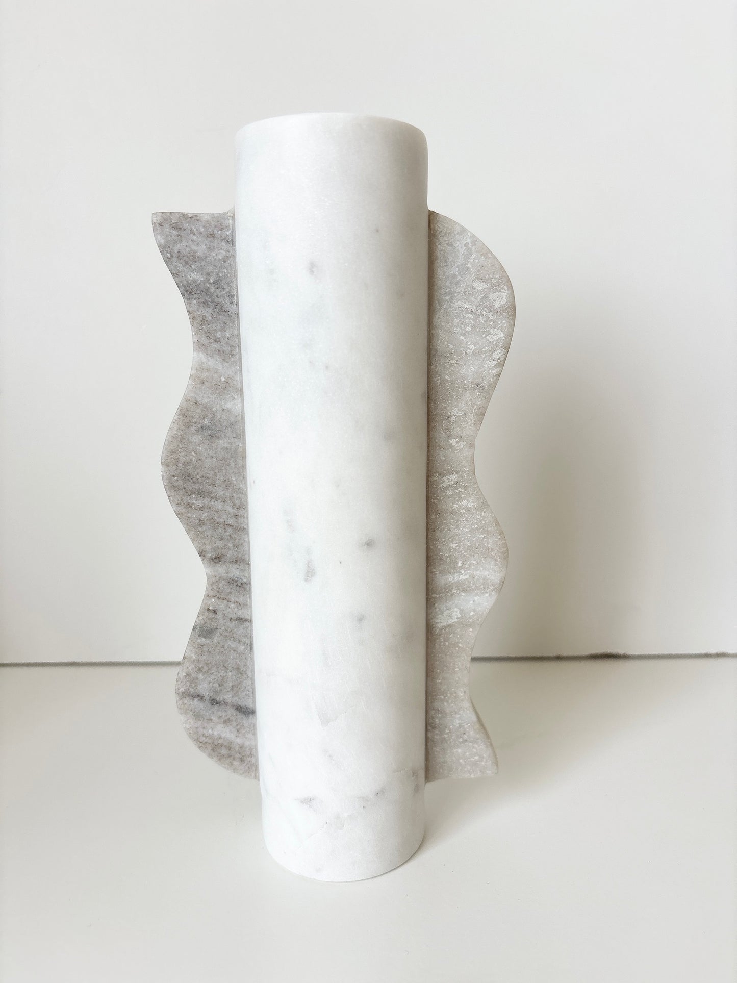 wavelength marble vase