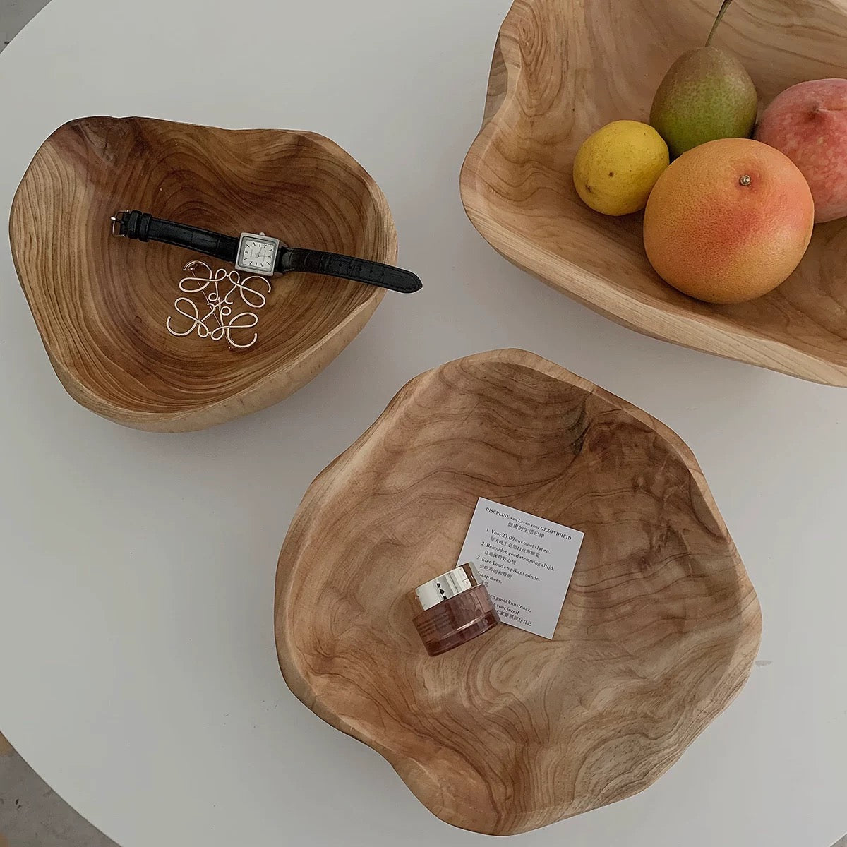 wavy wood bowl
