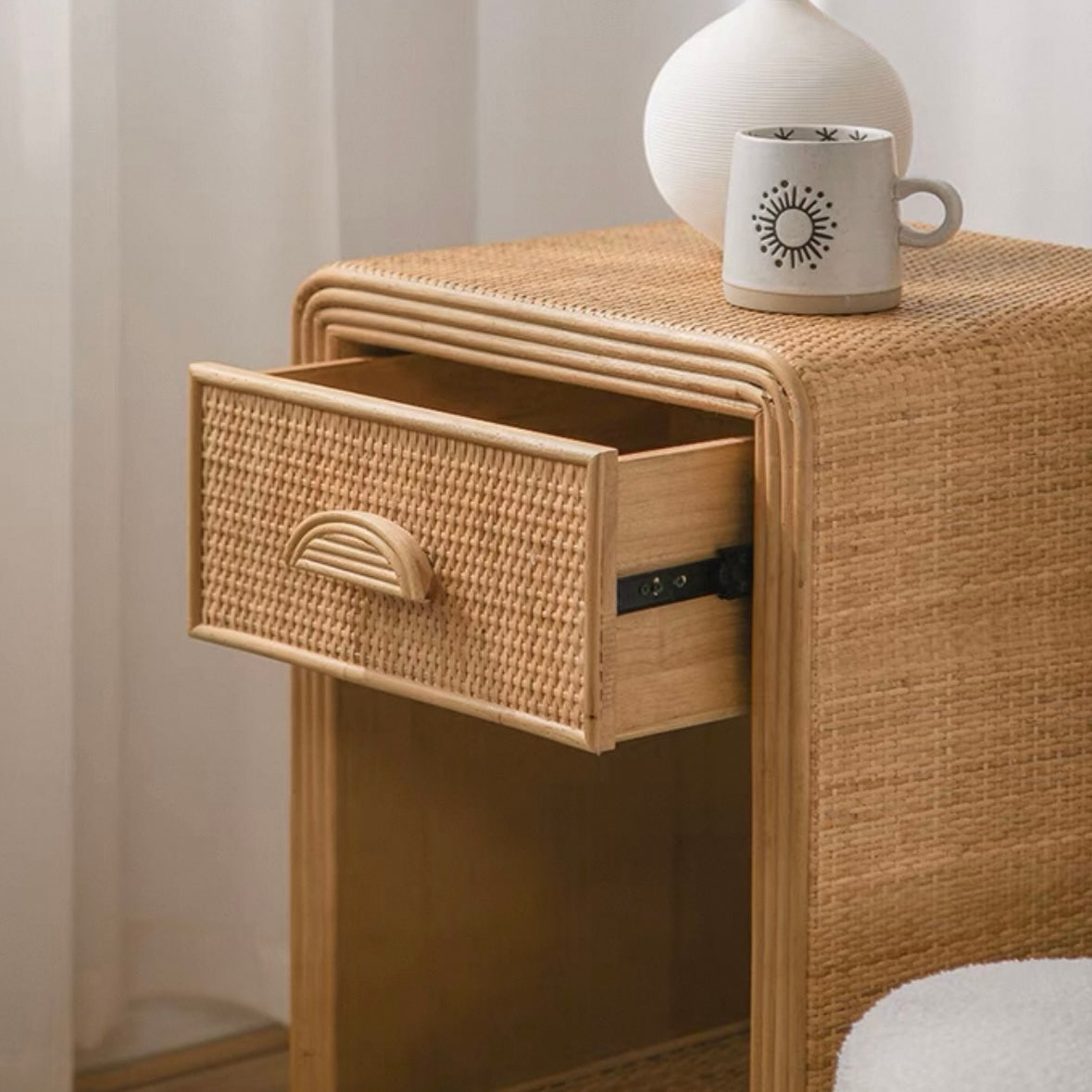 rattan retro rack