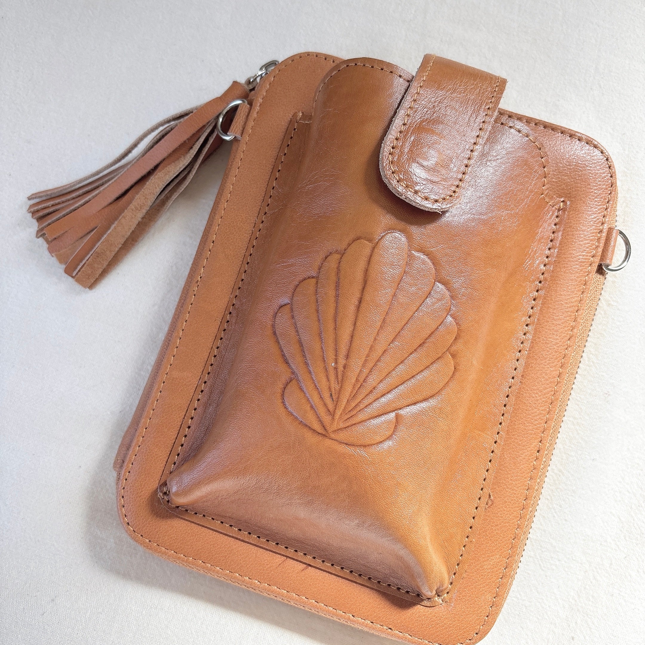 [即納可]2way shell leather multiple bag