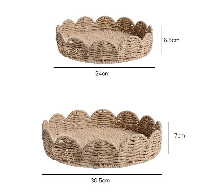 paper rope rim tray