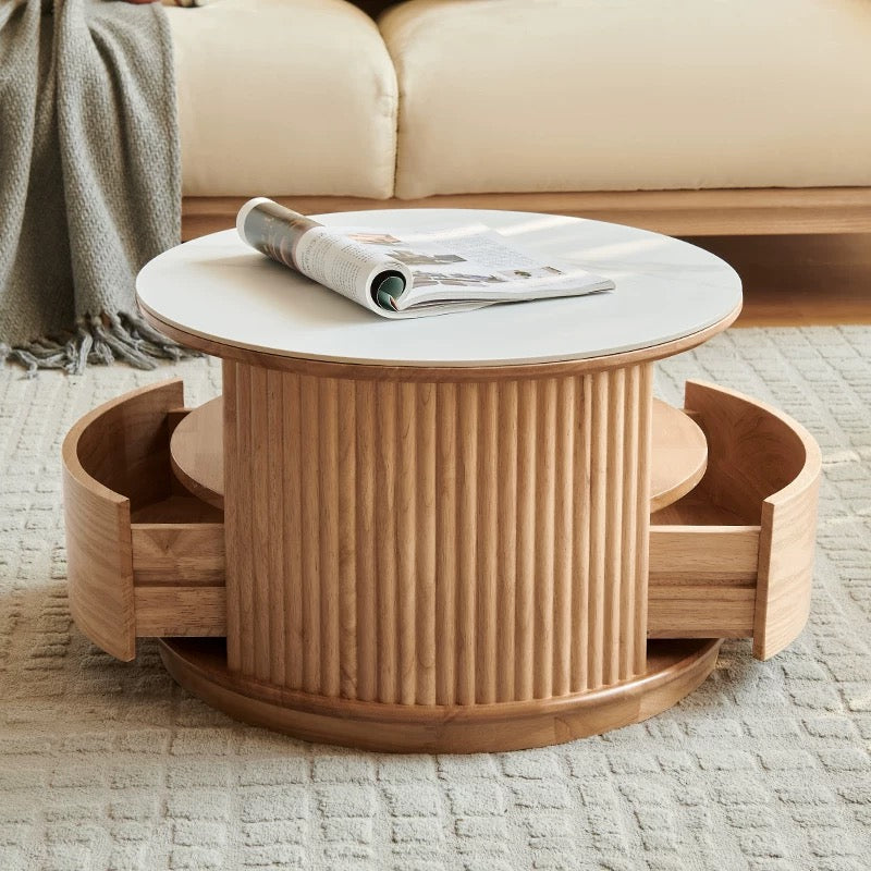 marble round table set