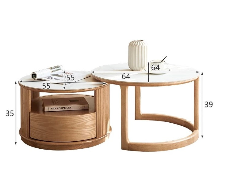 marble round table set
