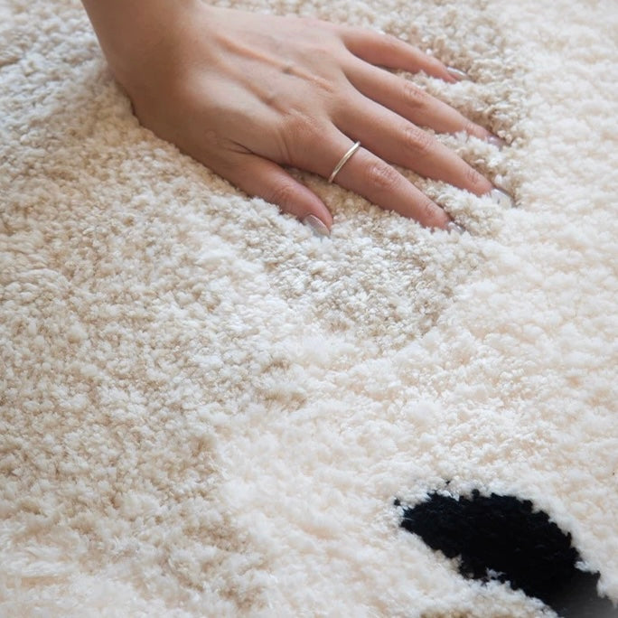 floral shag area rug