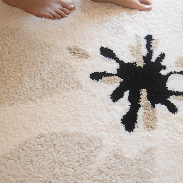 floral shag area rug