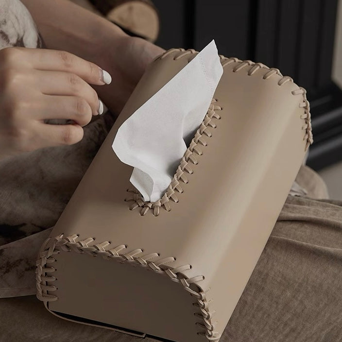 stitched tissue box