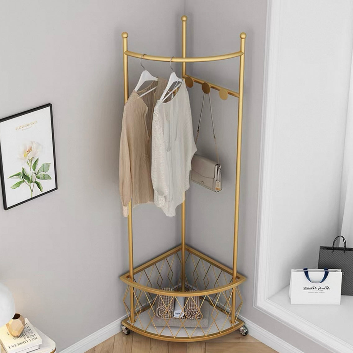 luxe iron coat rack