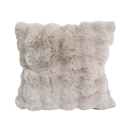 lux faux fur doublesided cushion faun