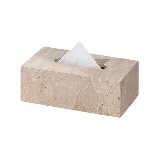 travertine marble tissue box