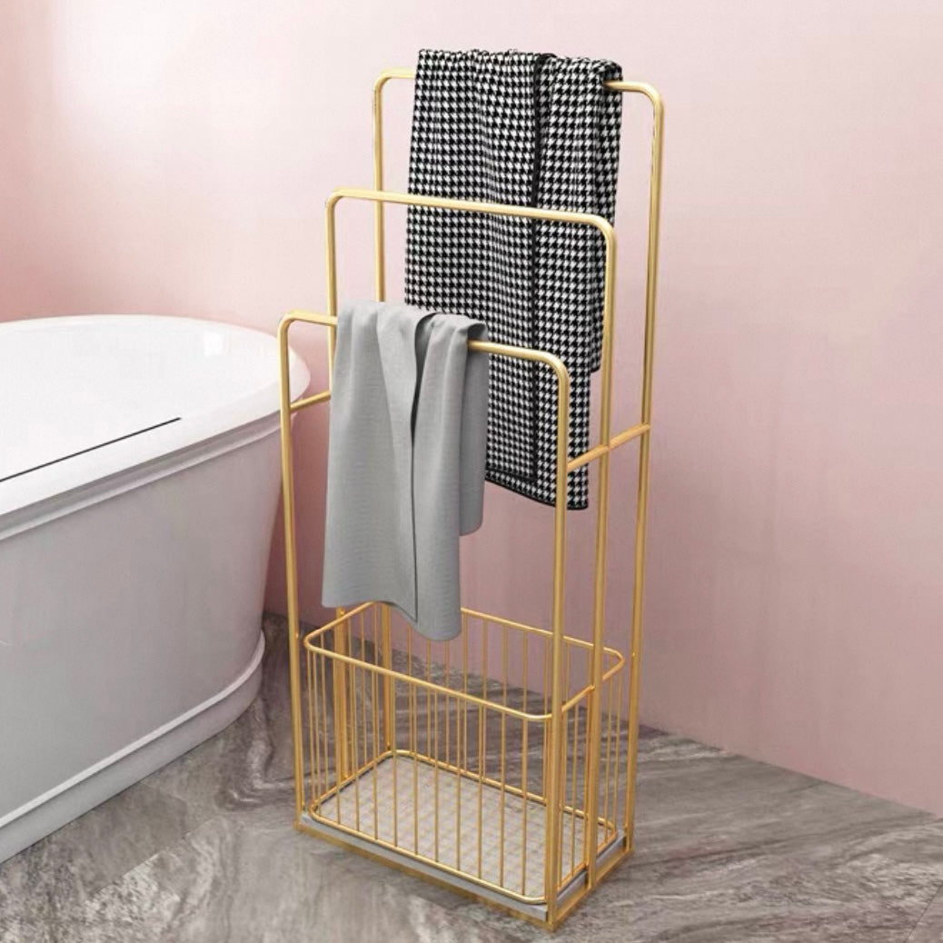 towel&basket gold rack