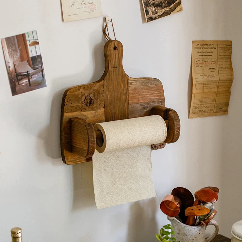 vintage wood hanging holder