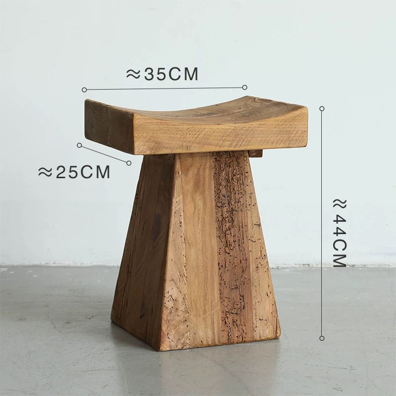 vintage wood side table