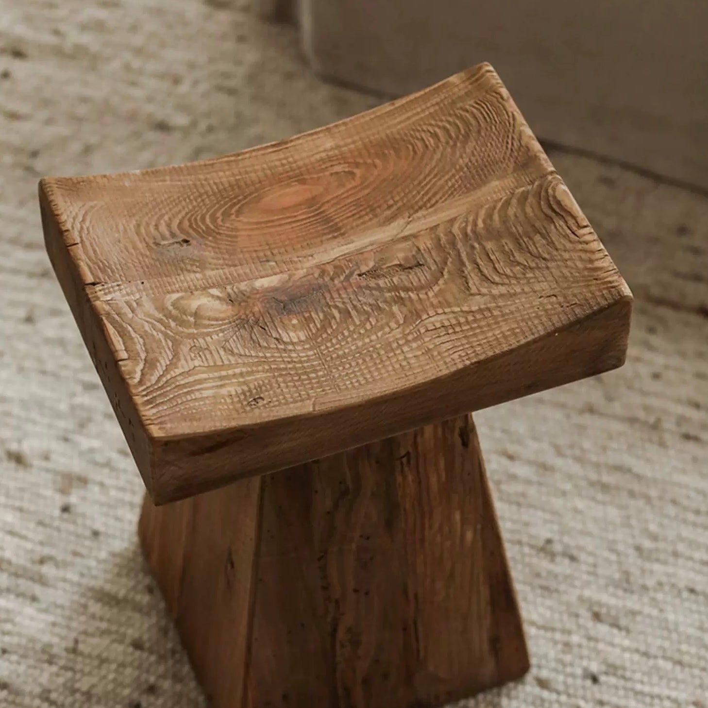 vintage wood side table