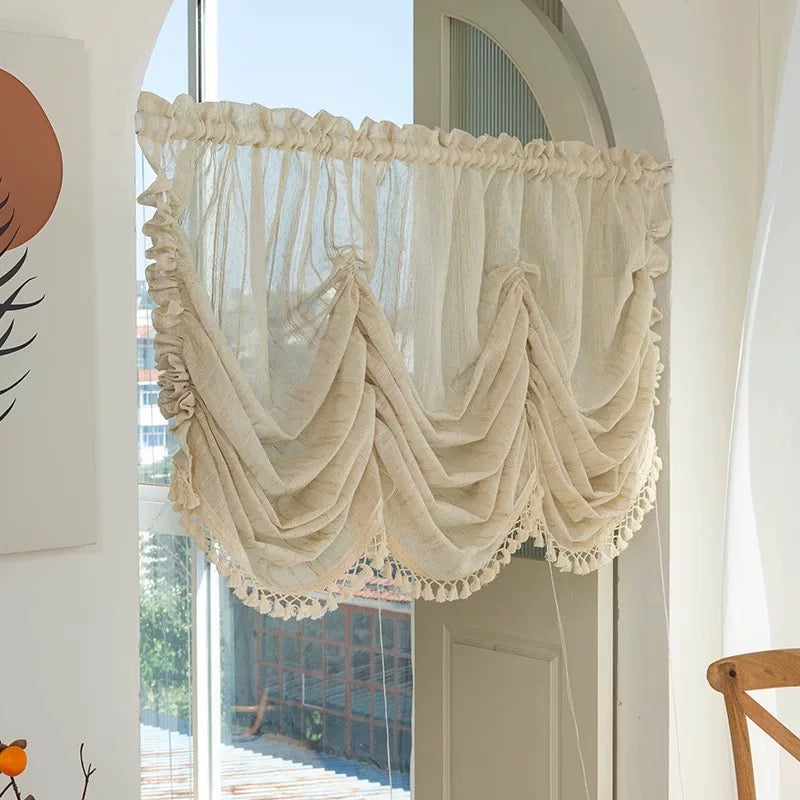 French retro sheer curtain