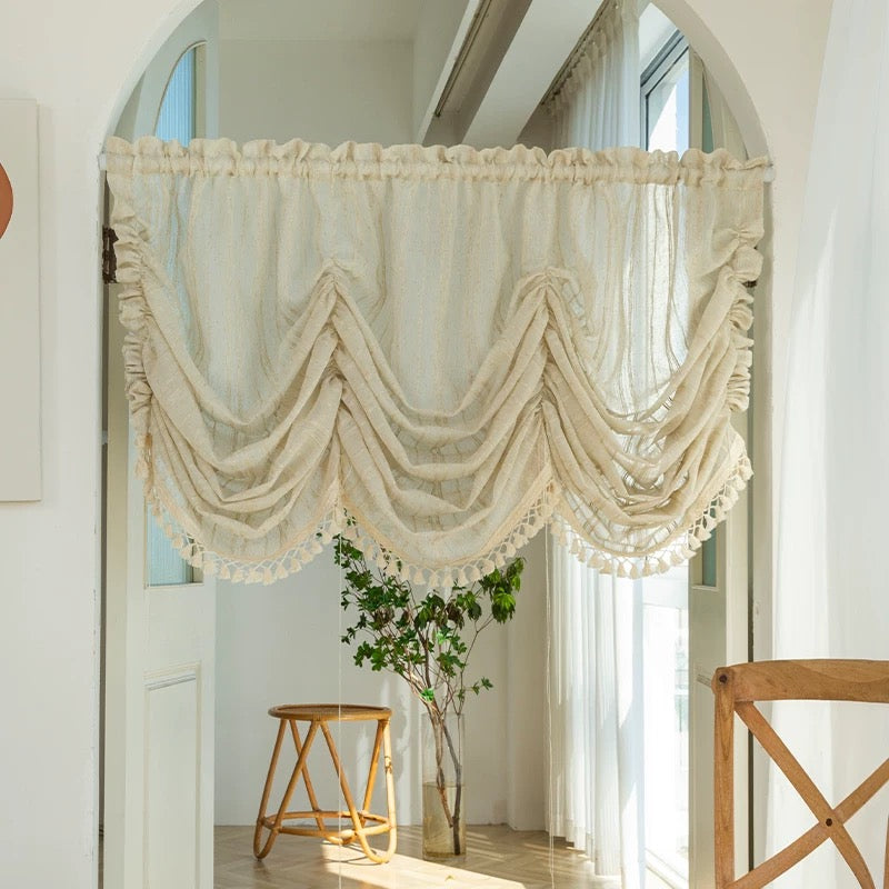French retro sheer curtain
