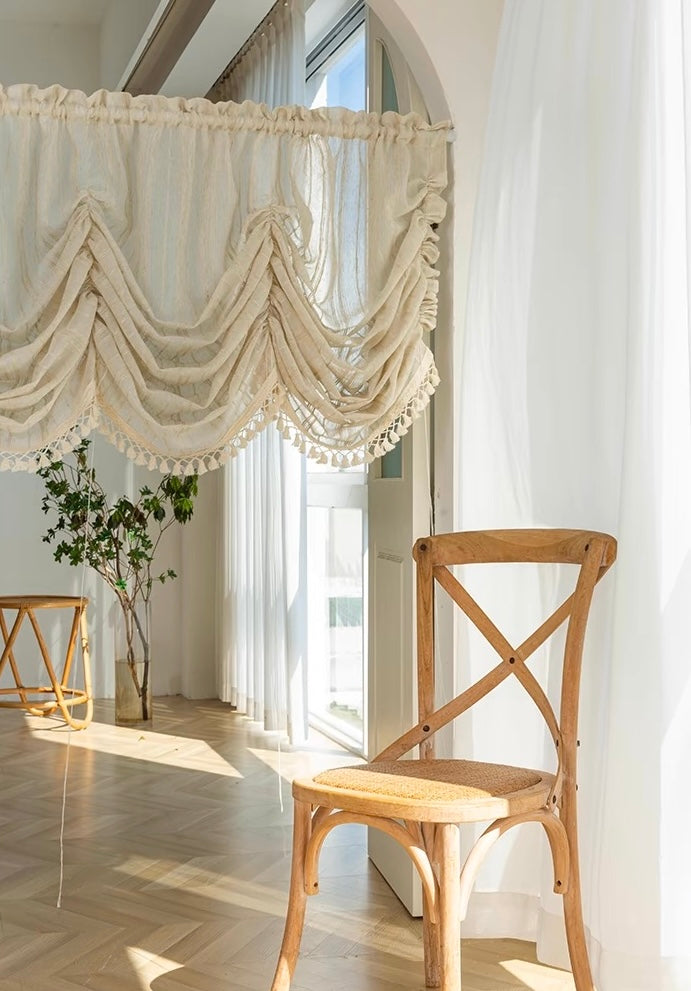 French retro sheer curtain