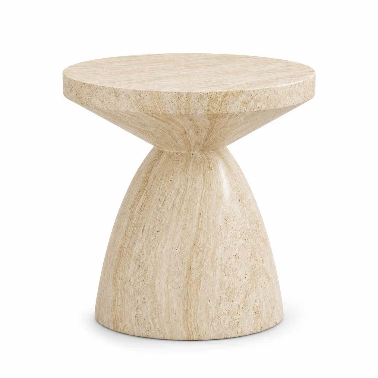 stone look accent side table