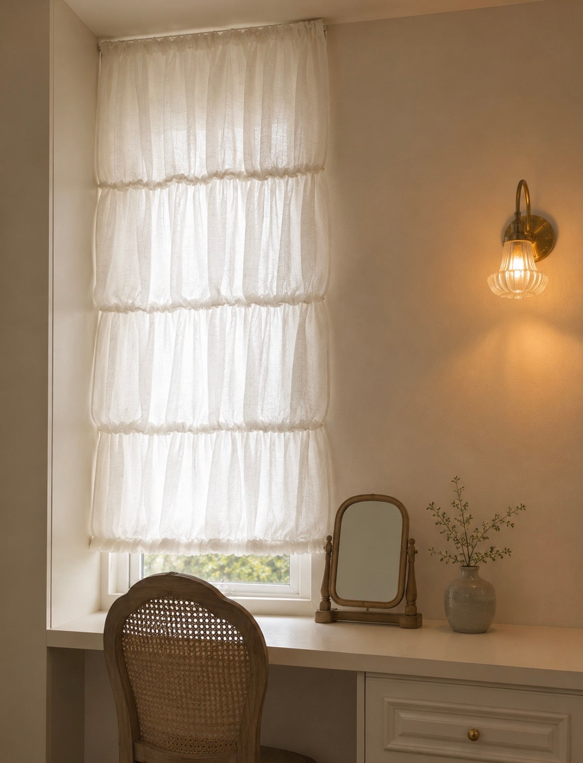natural linen roman shade