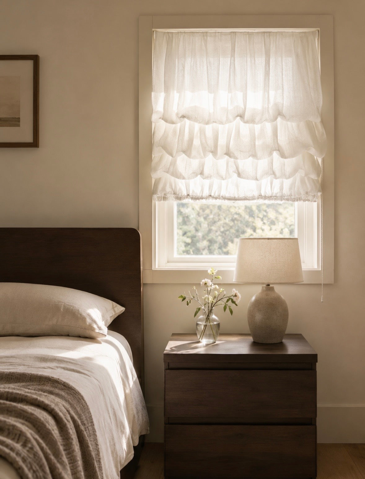 natural linen roman shade